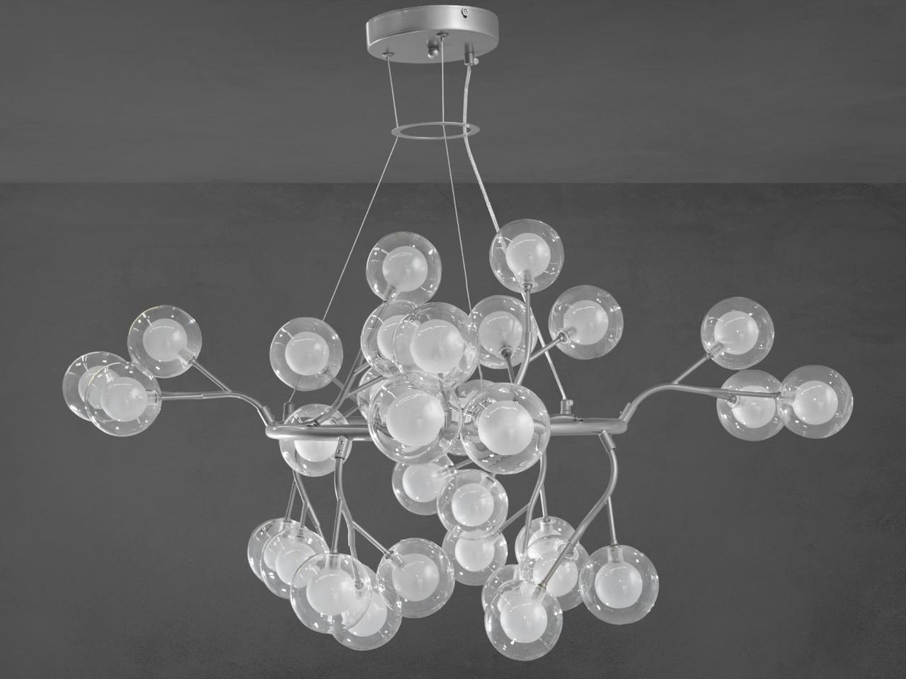 Люстра в гостиную Светлячок 36 ламп Y889-36BSL-LS Хром сатин (2425399548)