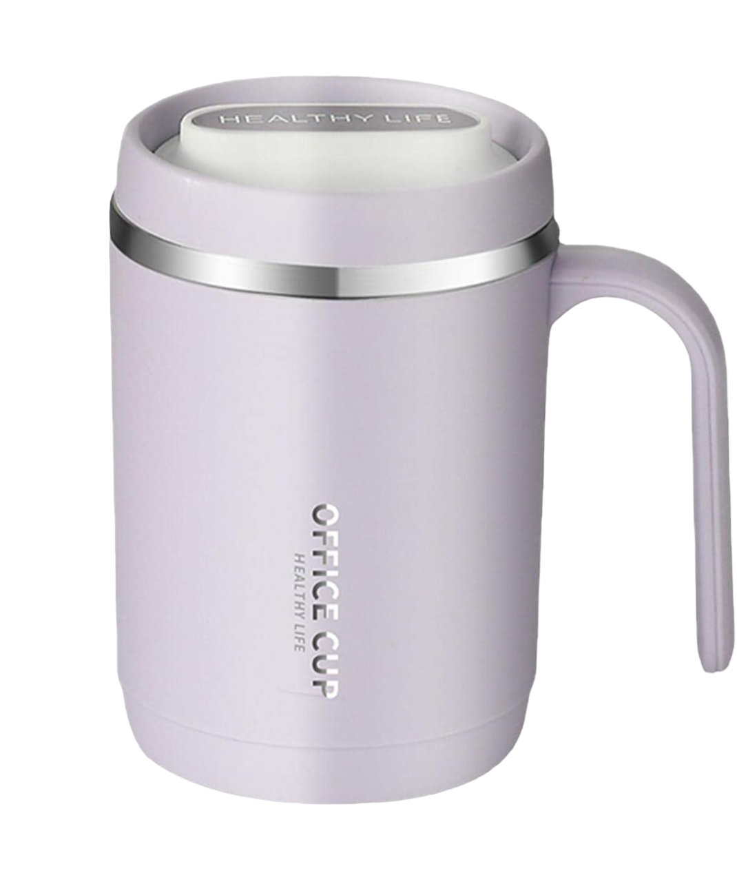 Кружка Office cup 500 мл з нержавіючої сталі 304/PP Purple Grey