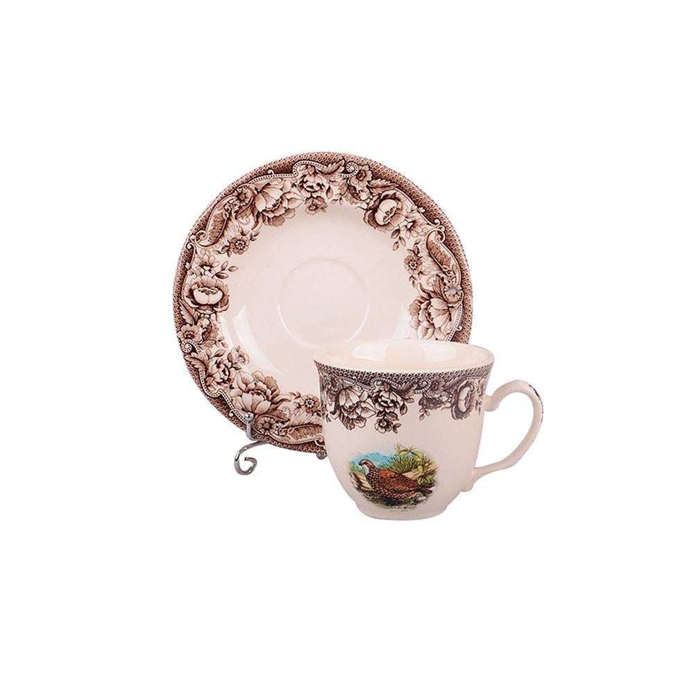 Чашка фарфоровая с блюдцем Lefard Охота 240 мл (910-039) - фото 2 Чашка фарфоровая с блюдцем Lefard Охота 240 мл (910-039) - фото 2