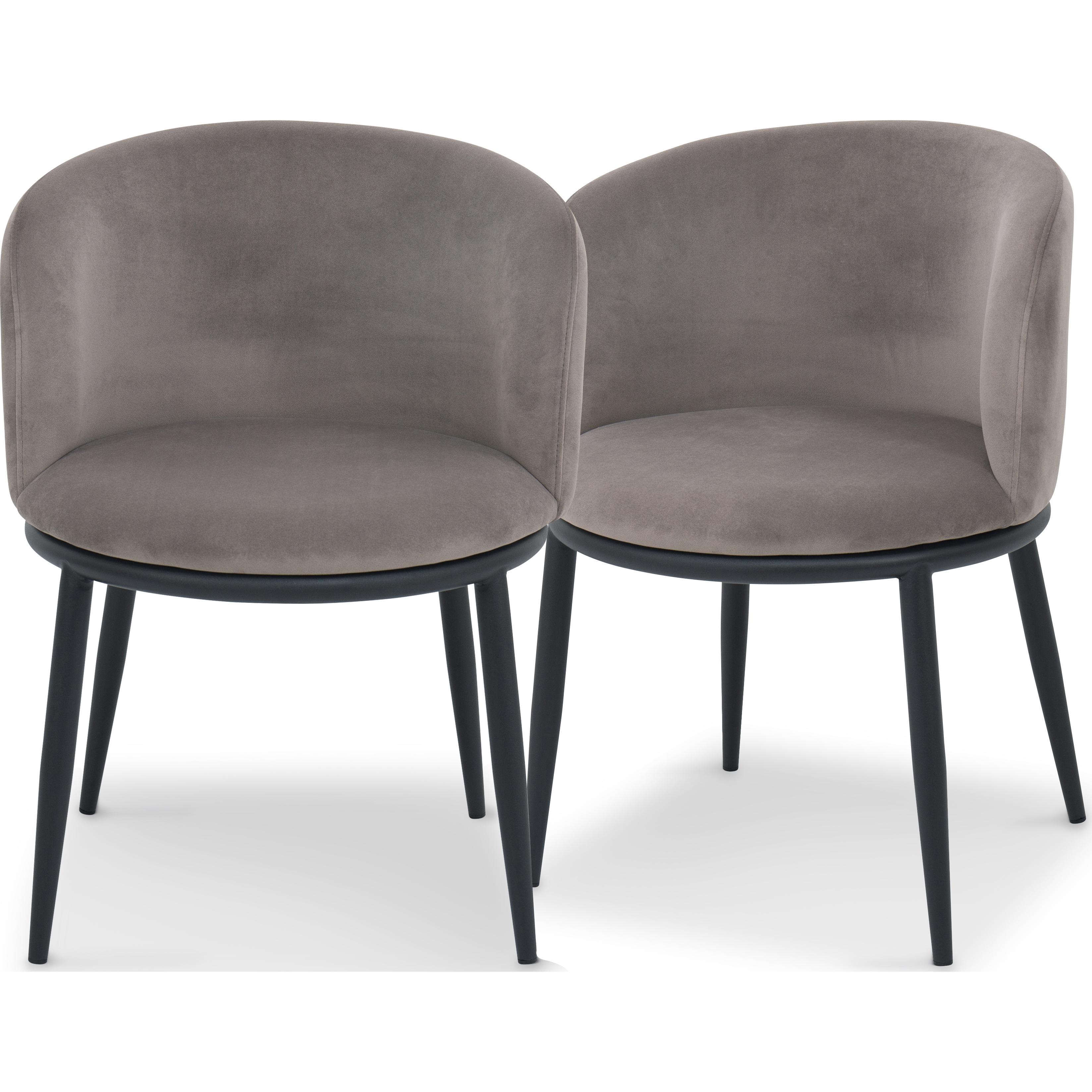 Комплект з 2-х обідніх стільців Bali Ashen rose velvet black feet (16054) Комплект з 2-х обідніх стільців Bali Ashen rose velvet black feet (16054)