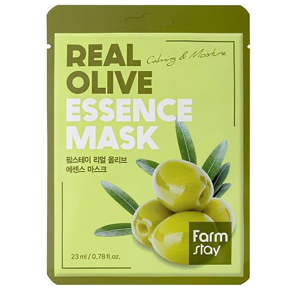 Маска тканевая увлажняющая FarmStay Real Olive Essence Mask для лица с экстрактом оливы 23 мл (8809715720133)