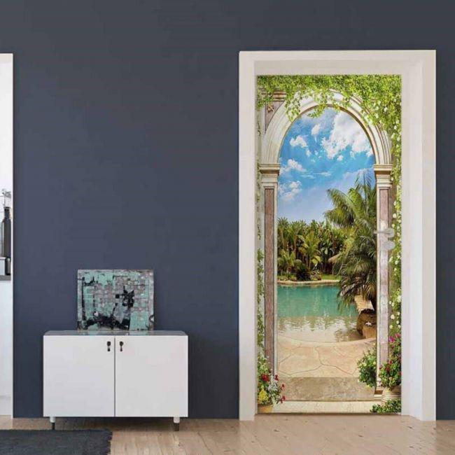 Наклейка интерьерная на двери Sticker Wall SW-00000980 Бассейн 104х210 см