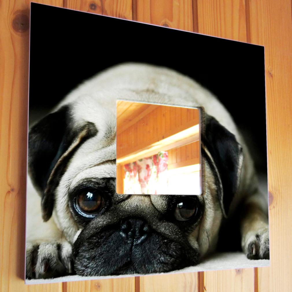 Зеркало декоративное Мопс 260х260 мм (M03693)