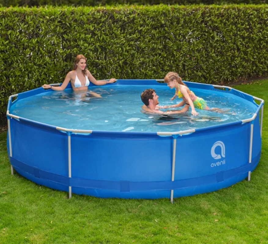 Бассейн каркасный круглый Avenli для взрослых и детей для дома и сада с фильтром 4383 л 305x76 см. Синий (177987) - фото 8