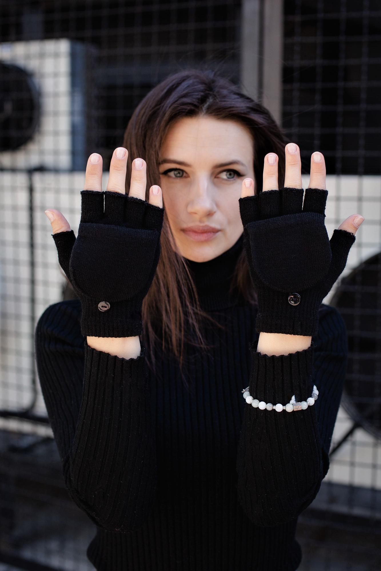 Перчатки Without Button woman Black (8048866)