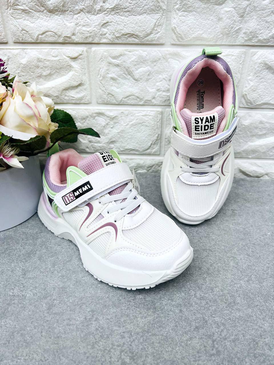 Кроссовки для девочки ТОМ.М 2024 р. 30 19 см Белый/Фиолетовый (2024-4)