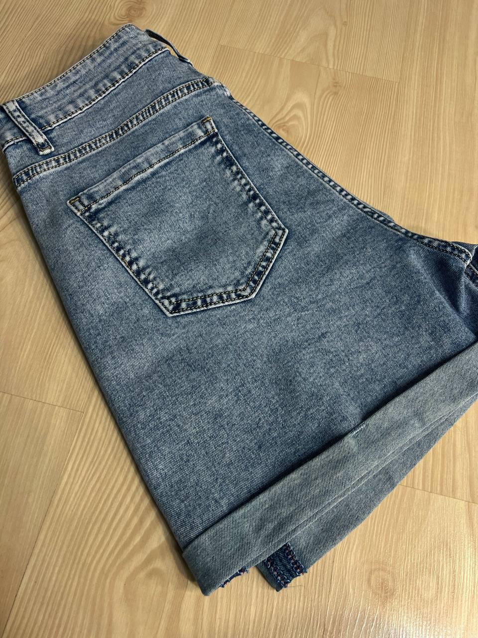 Шорты женские джинсовые Derun 7025-7027-7028-7030 р. 38 Голубой (26852043) - фото 5