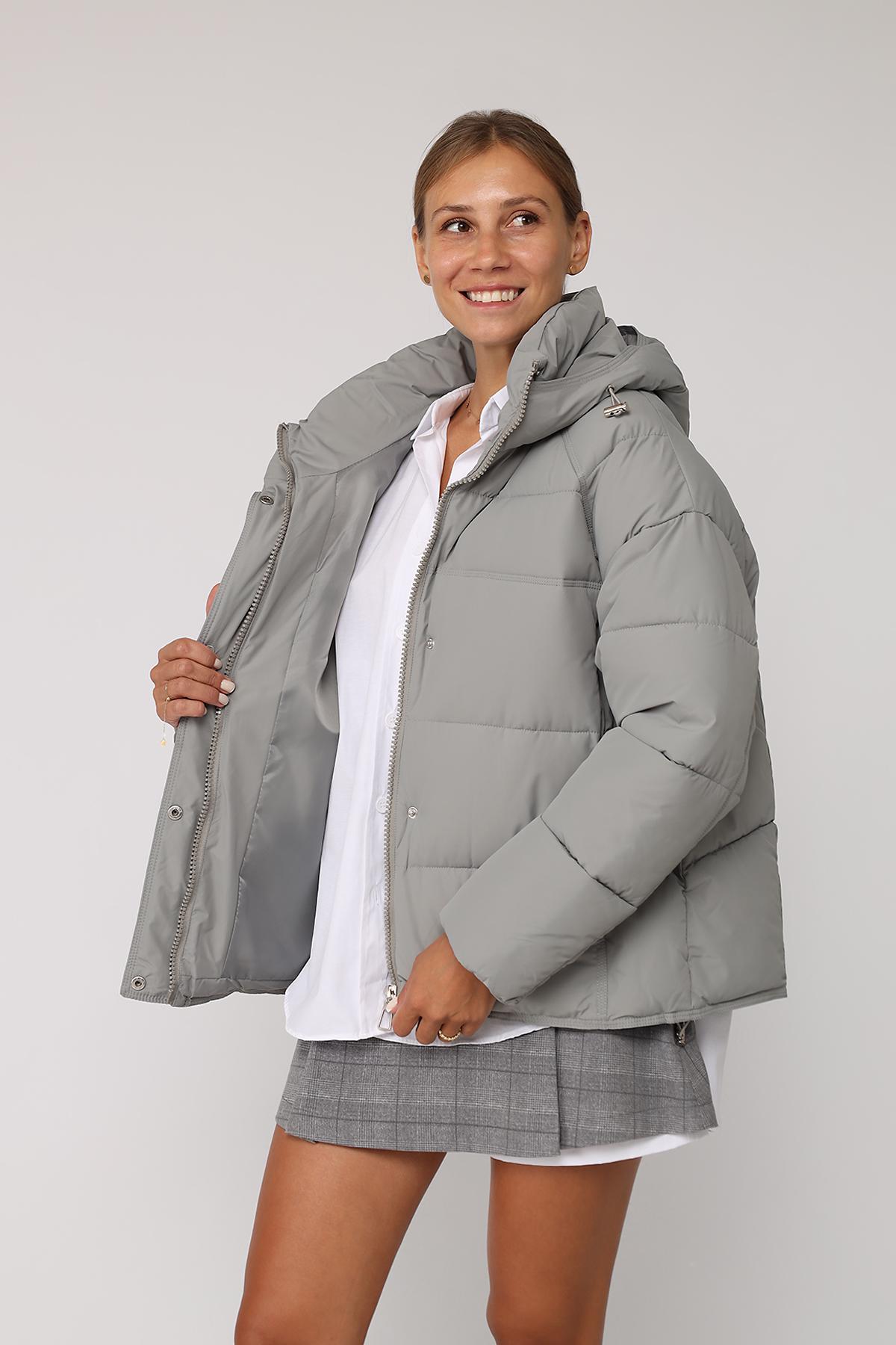 Куртка женская зимняя ЦБ-00277861 р. 54 Серый (29080010) - фото 3 Куртка женская зимняя ЦБ-00277861 р. 54 Серый (29080010) - фото 3
