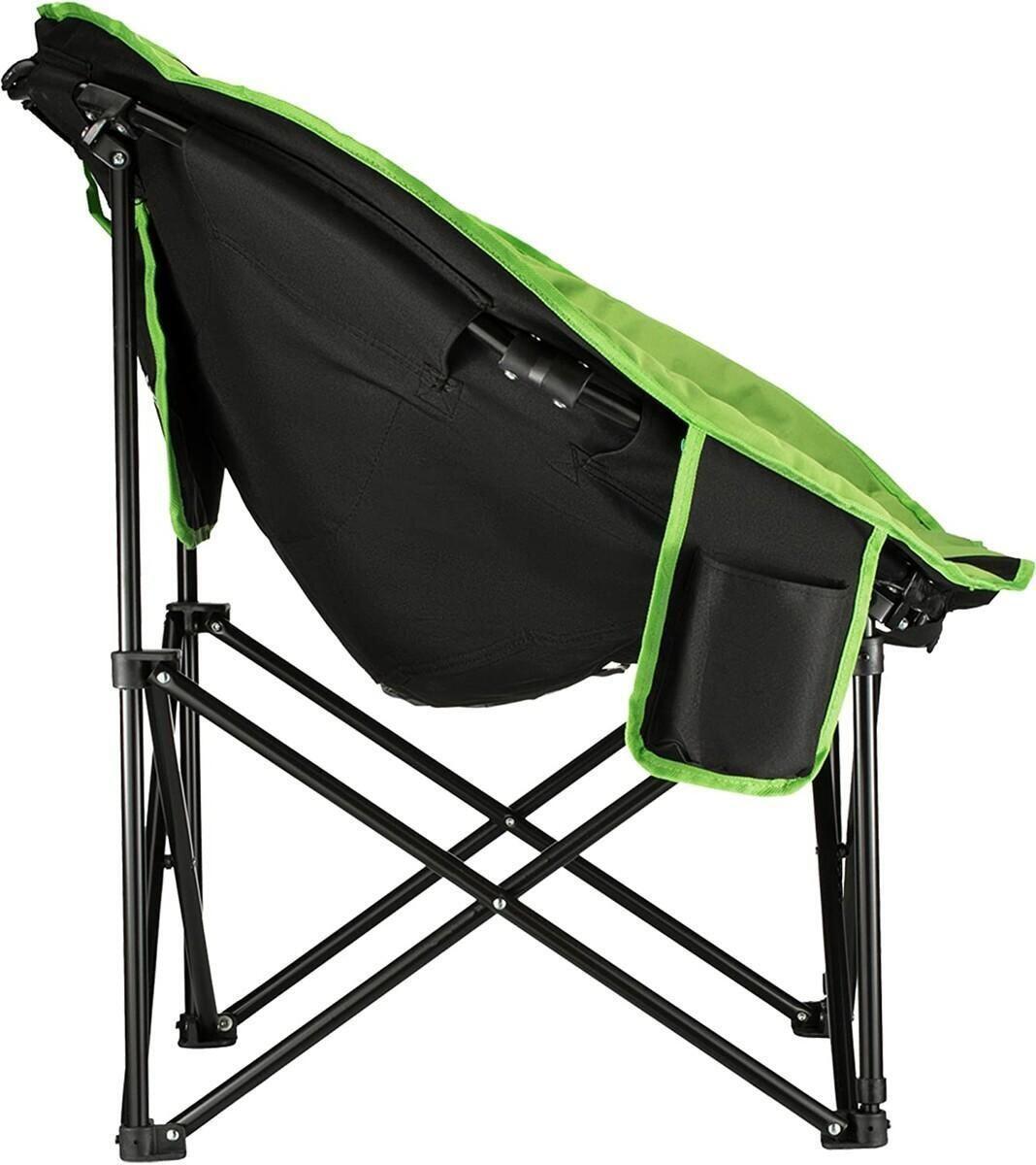 Туристическое кресло раскладное KingCamp Comfort Moon Black/Green (KC3816_BLACK/GRASSGR) - фото 2 Туристическое кресло раскладное KingCamp Comfort Moon Black/Green (KC3816_BLACK/GRASSGR) - фото 2