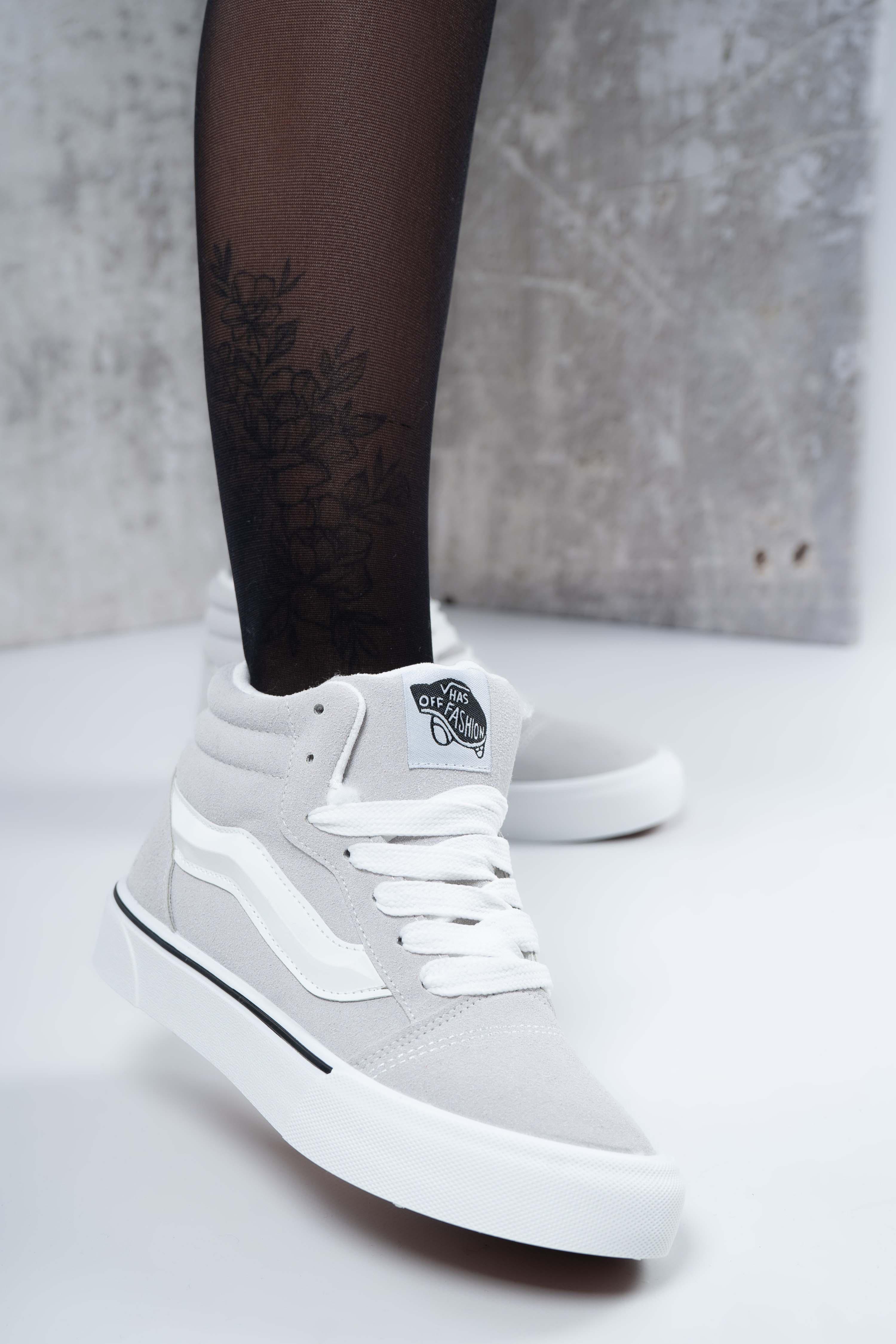 Кеды женские высокие Fashion зимние на меху 346876 р. 40 Серый (346876_40)