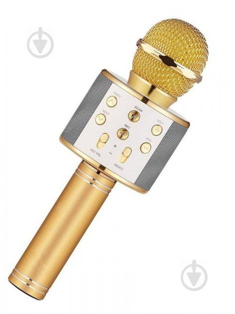 Беспроводной караоке микрофон Wster WS-858 Gold