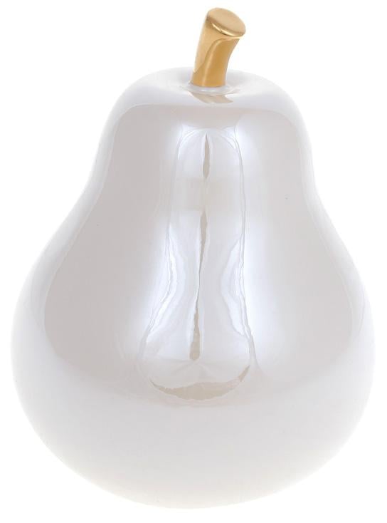 Фарфоровая фигурка Груша 12х12х15 см Белый перламутр c золотом (BD-FG2-357)