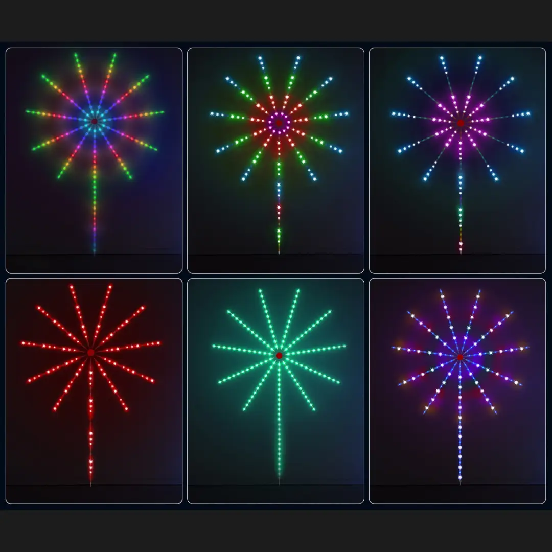 Светодиодная лента-гирлянда умная Фейерверк Led Rgb Fireworks Light (29545250) - фото 4 Светодиодная лента-гирлянда умная Фейерверк Led Rgb Fireworks Light (29545250) - фото 4