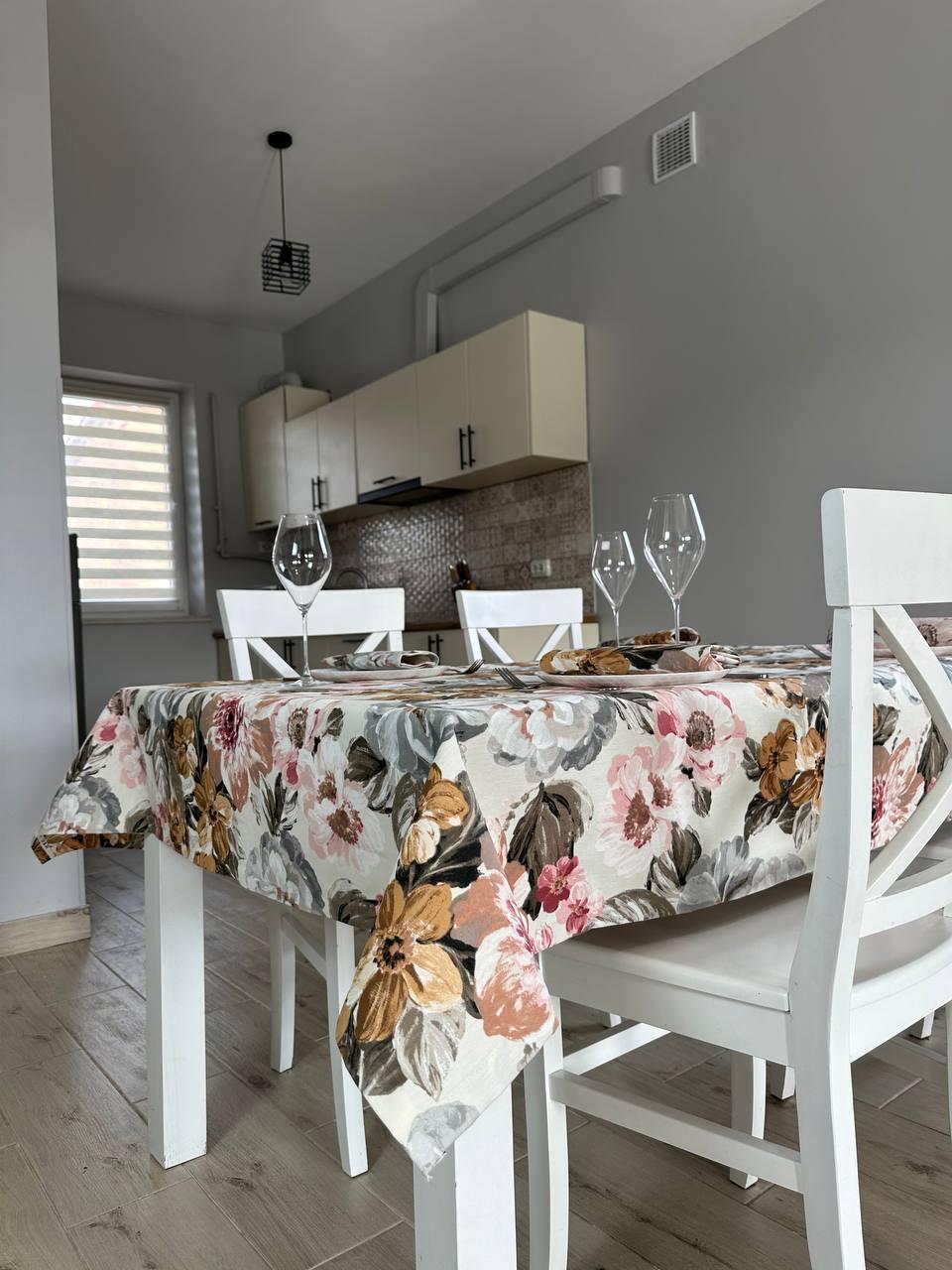 Скатерть водоотталкивающая тефлоновая прямоугольная 220x170 см (3002-p3)