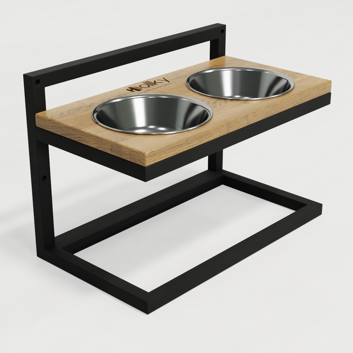 Миски на регулируемой подставке для средних собак Hollky Flex M 2х0,85 л (FM-422530-BLNH) - фото 3