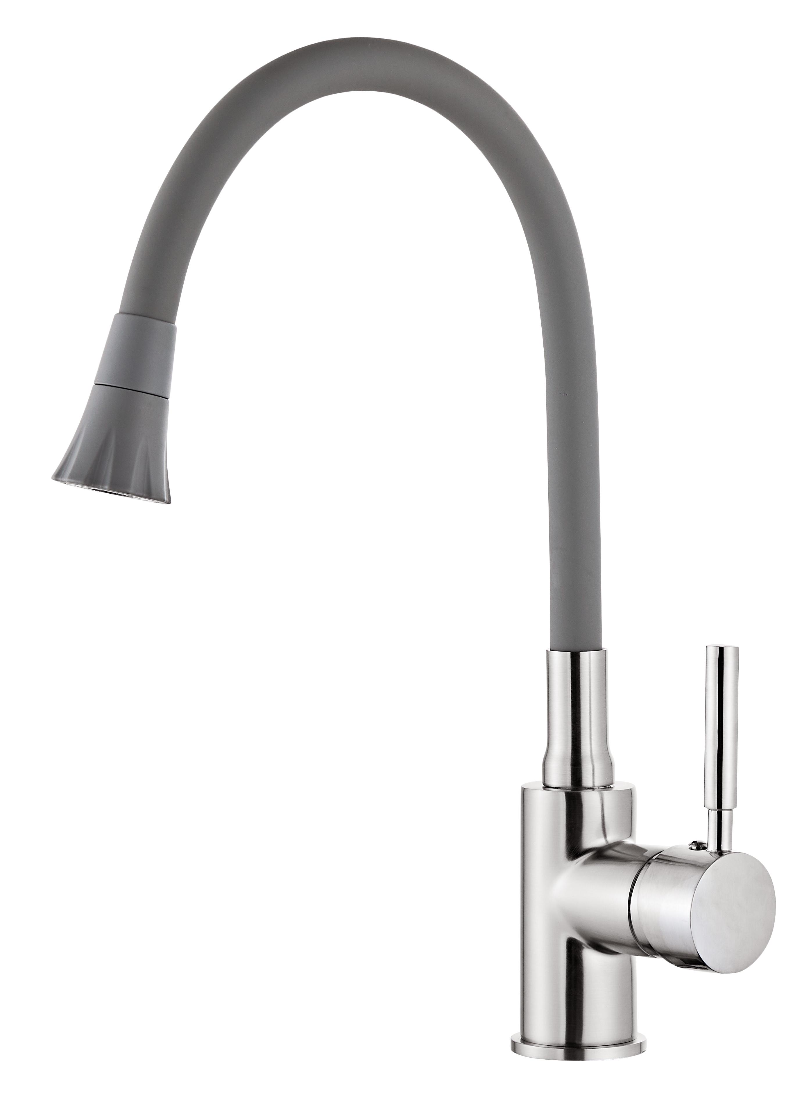 Смеситель для кухни Globus Lux Lazer GLLR-0203SA-8-G03 однорычажный с душевой насадкой для монтажа на одно отверстие (000031652)