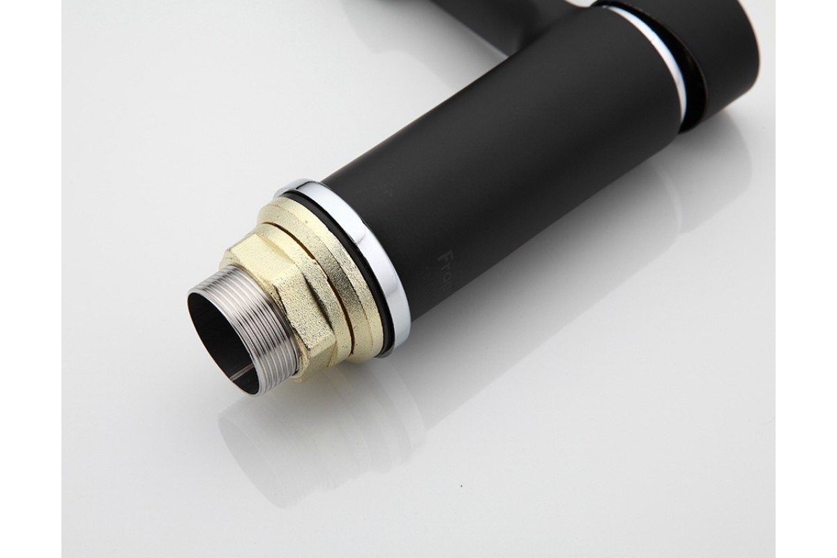 Смеситель для умывальника Frap F1042 Черный/Хром (1033663) - фото 5