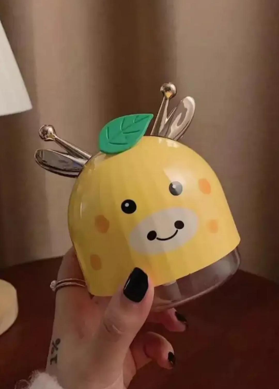 Міні зволожувач повітря Humidifier Жираф аромадифузор та світильник Жовтий (EL54419) - фото 2