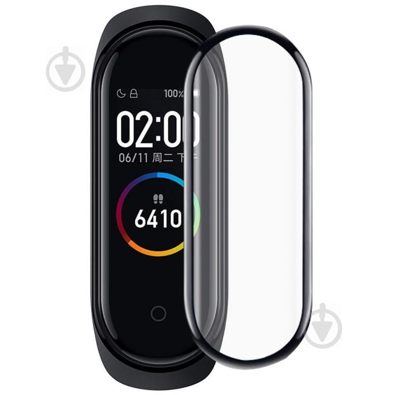 Защитная пленка для Mi Band 5  полное покрытие плотная с рамкой BeWatch Сlear (1039905)
