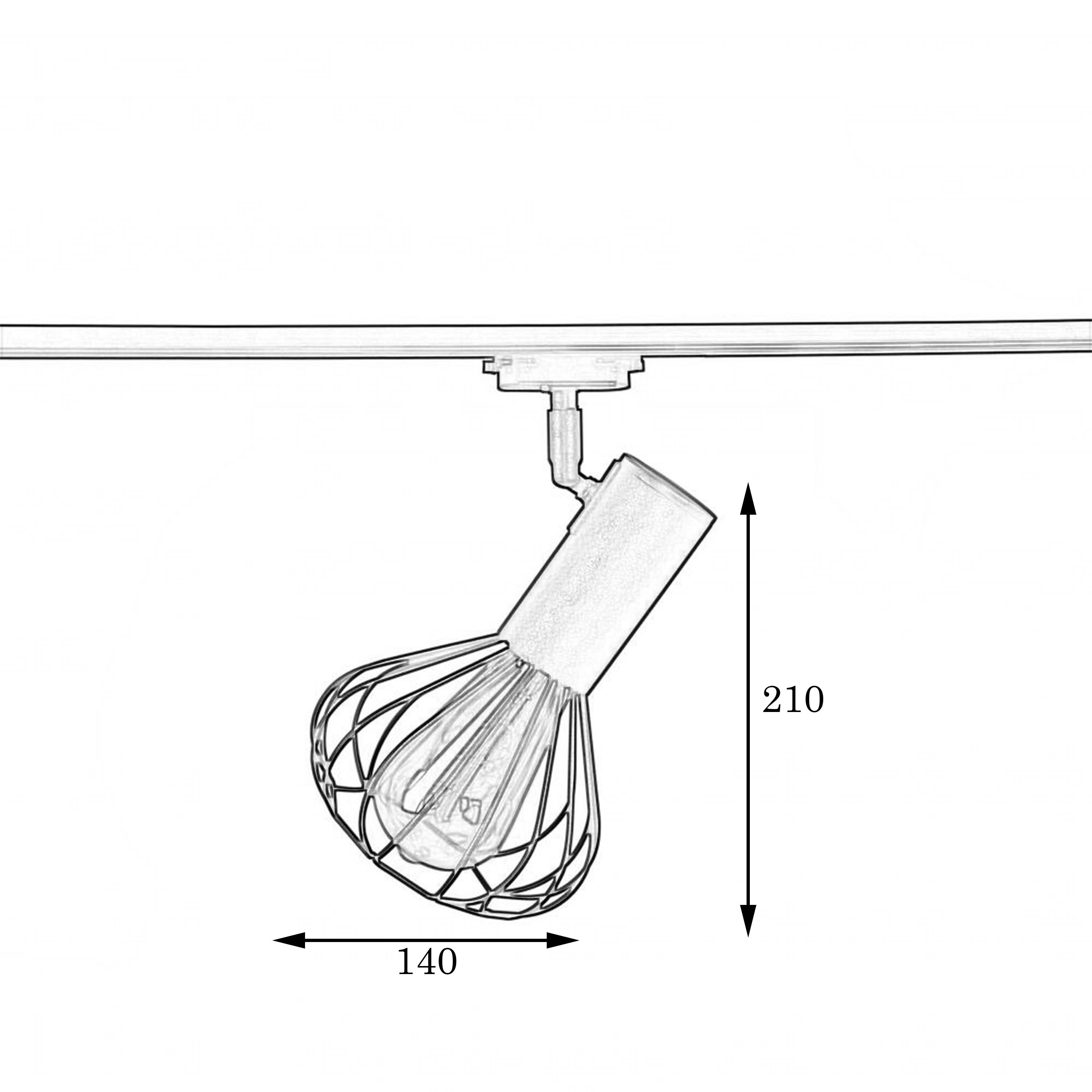 Светильник трековый MSK Electric Lotus в стиле лофт NT 14151-1 BK - фото 2