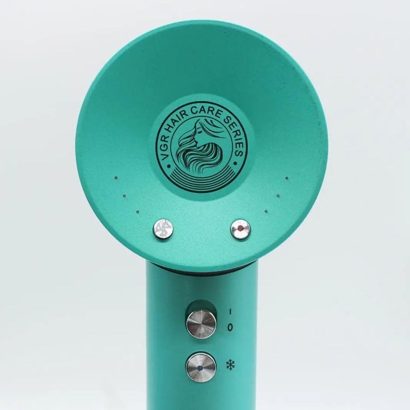 Фен для волос VGR V-440 профессиональный 1400 Вт Green (tf7291) - фото 7 Фен для волос VGR V-440 профессиональный 1400 Вт Green (tf7291) - фото 7