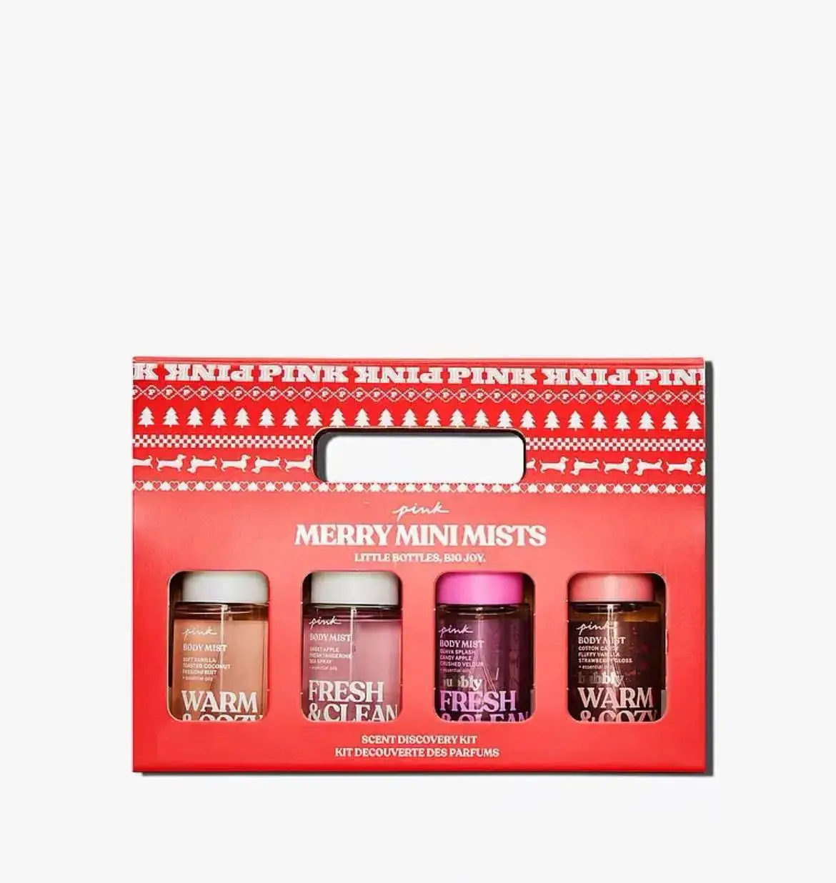 Подарунковий набір містів для тіла Victoria's Secret Pink Merry Mini Mists Gift Set (18189038)