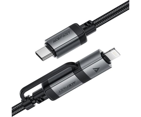 Кабель Data Acefast C20-01 Type-C-Type-C/Lightning 1,2 м Black (066974316283768) - фото 5 Кабель Data Acefast C20-01 Type-C-Type-C/Lightning 1,2 м Black (066974316283768) - фото 5