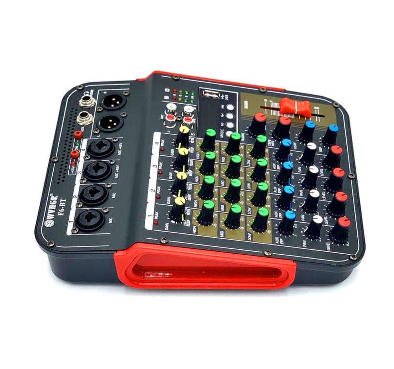 Портативный микшерный пульт WVNGR F6-BT Bluetooth 6 каналов - фото 2 Портативный микшерный пульт WVNGR F6-BT Bluetooth 6 каналов - фото 2