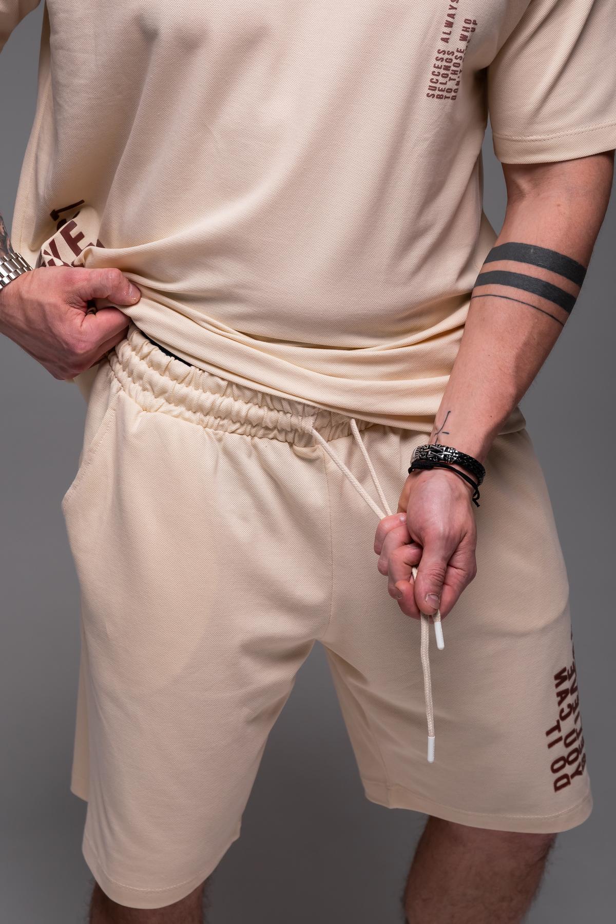 Прогулочный костюм мужской Must Believe оверсайз XL Бежевый (2385/1/3) - фото 6 Прогулочный костюм мужской Must Believe оверсайз XL Бежевый (2385/1/3) - фото 6