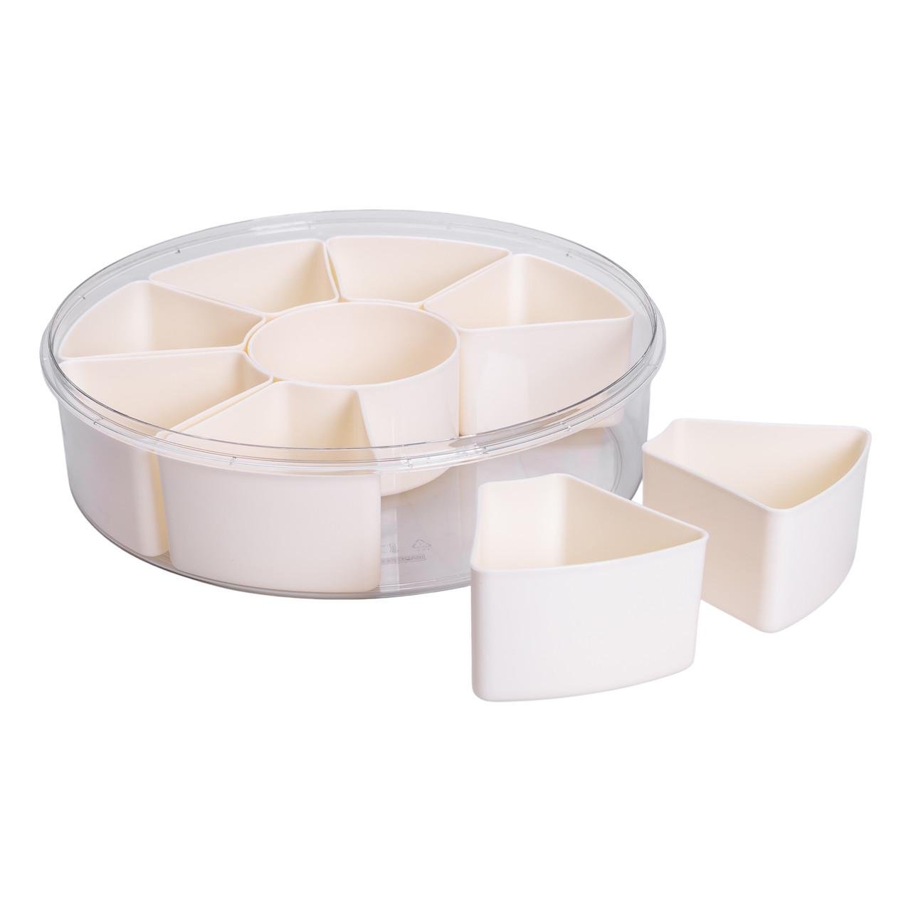 Контейнер для еды HP-27-14 с 9 отсеками пластиковый 3,5 л 29 см Бежевый (7273)