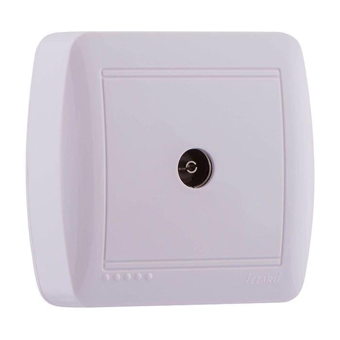 Розетка Lezard Demet телевизионная проходная Белый (711-0200-129)