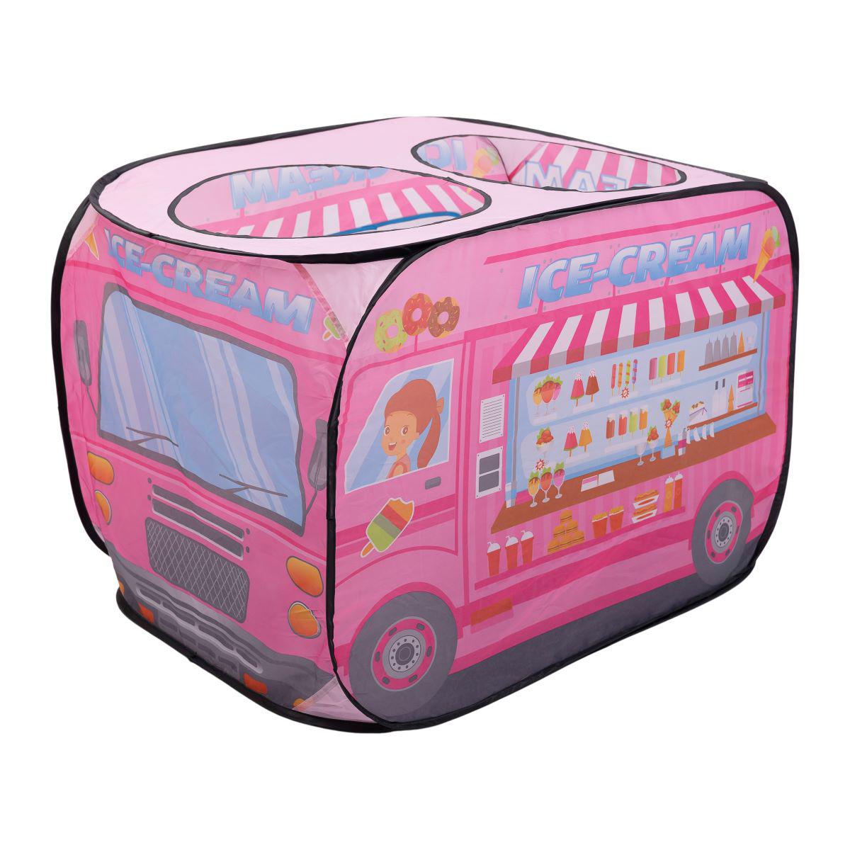 Палатка детская игровая Фургон с мороженым для девочки 110x70x66 см Розовый (7224) - фото 4 Палатка детская игровая Фургон с мороженым для девочки 110x70x66 см Розовый (7224) - фото 4