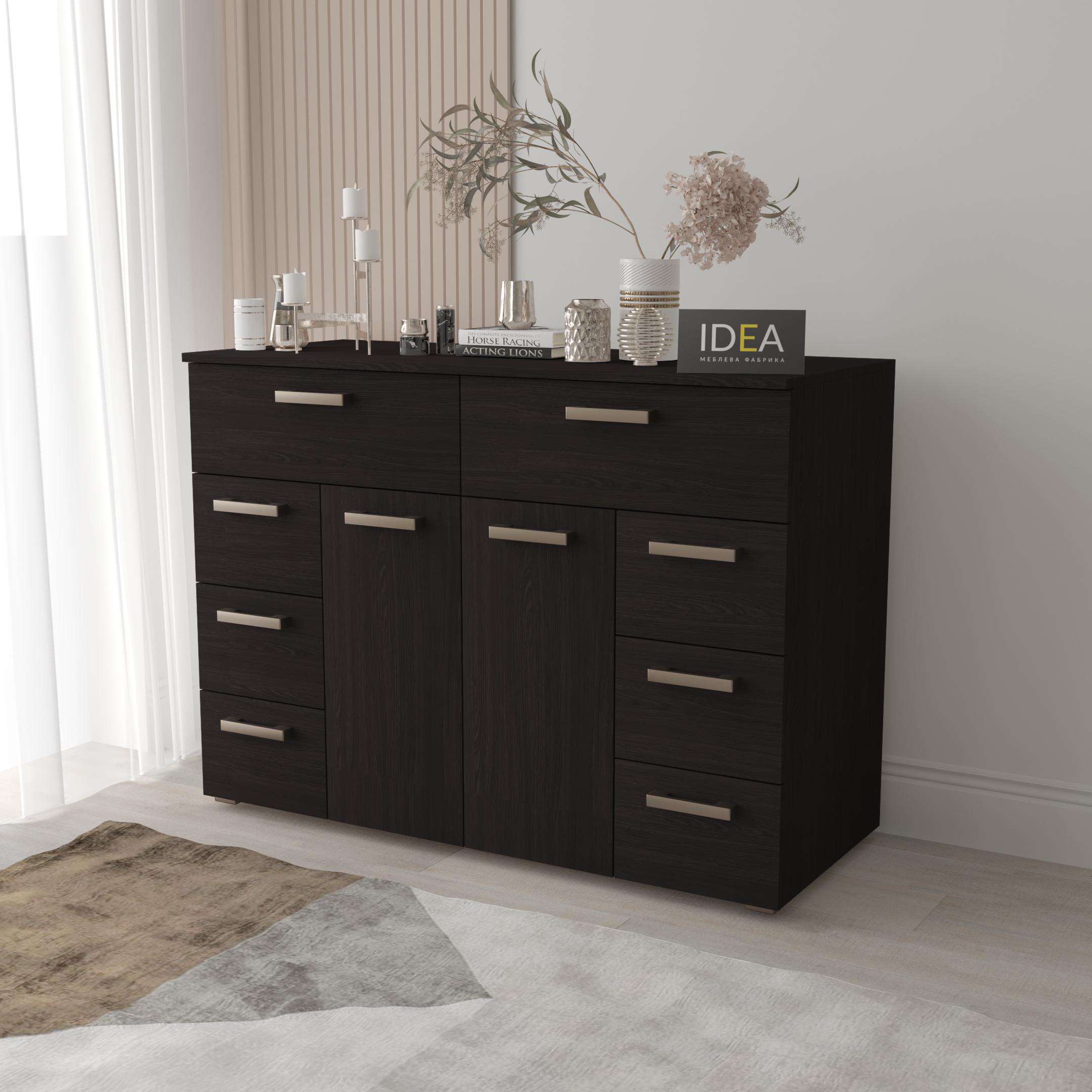 Комод Idea ТКБ-381 на 8 шухляд з дверима Венге темний (26718293)