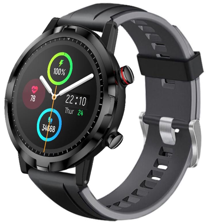Ремешок Coholl для Haylou Smart Watch RT LS05S Black Grey (23201-53)