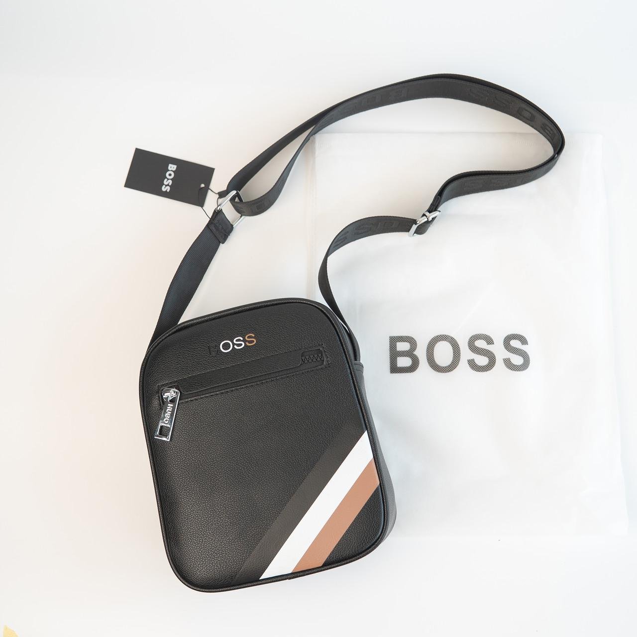 Сумка мужская брендовая BOSS Черный (6602 PTR) Сумка мужская брендовая BOSS Черный (6602 PTR)