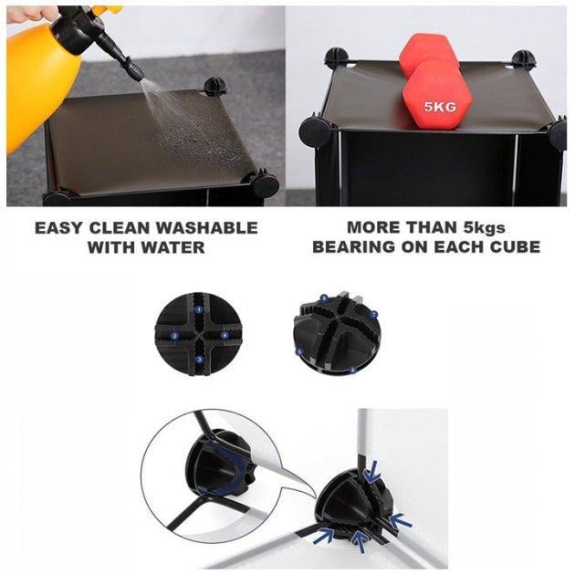 Шафа складана на 1 комірку пластикова 110х110х35 см до 10 кг (2574795526) - фото 6