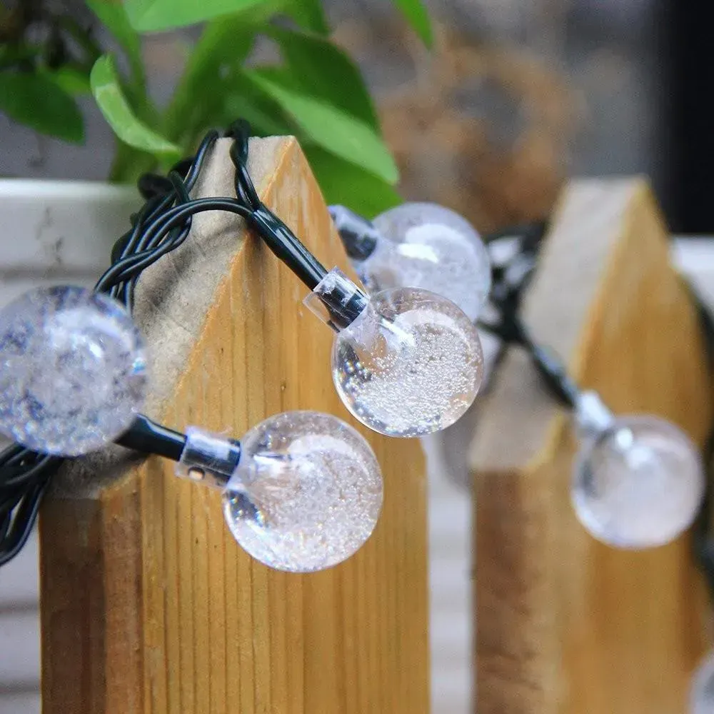 Гирлянда уличная Лампочки от солнечной панели 20 м 100 LED Холодный белый (234576481) - фото 6