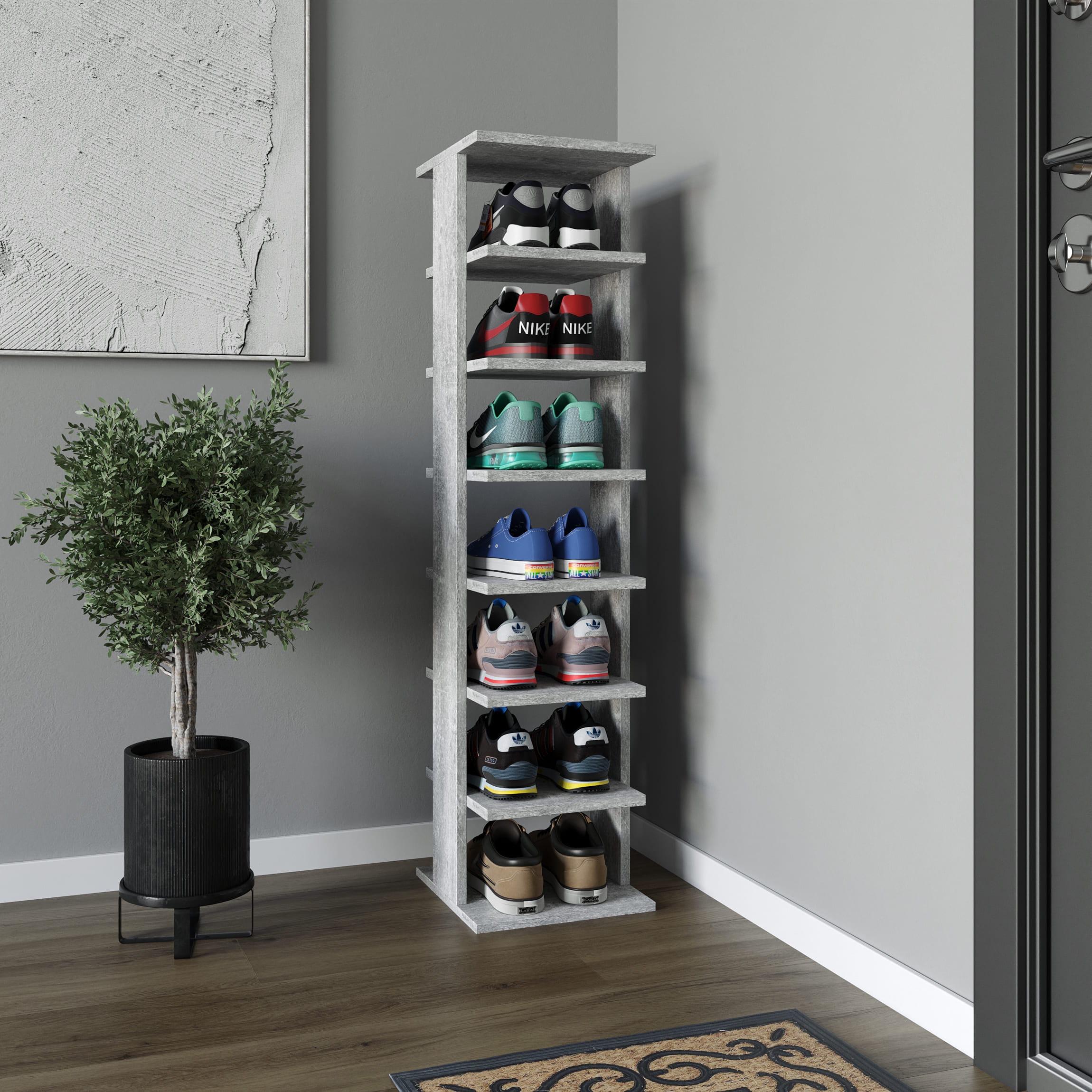 Полиця для взуття на 7 комірок Бетон (380673)