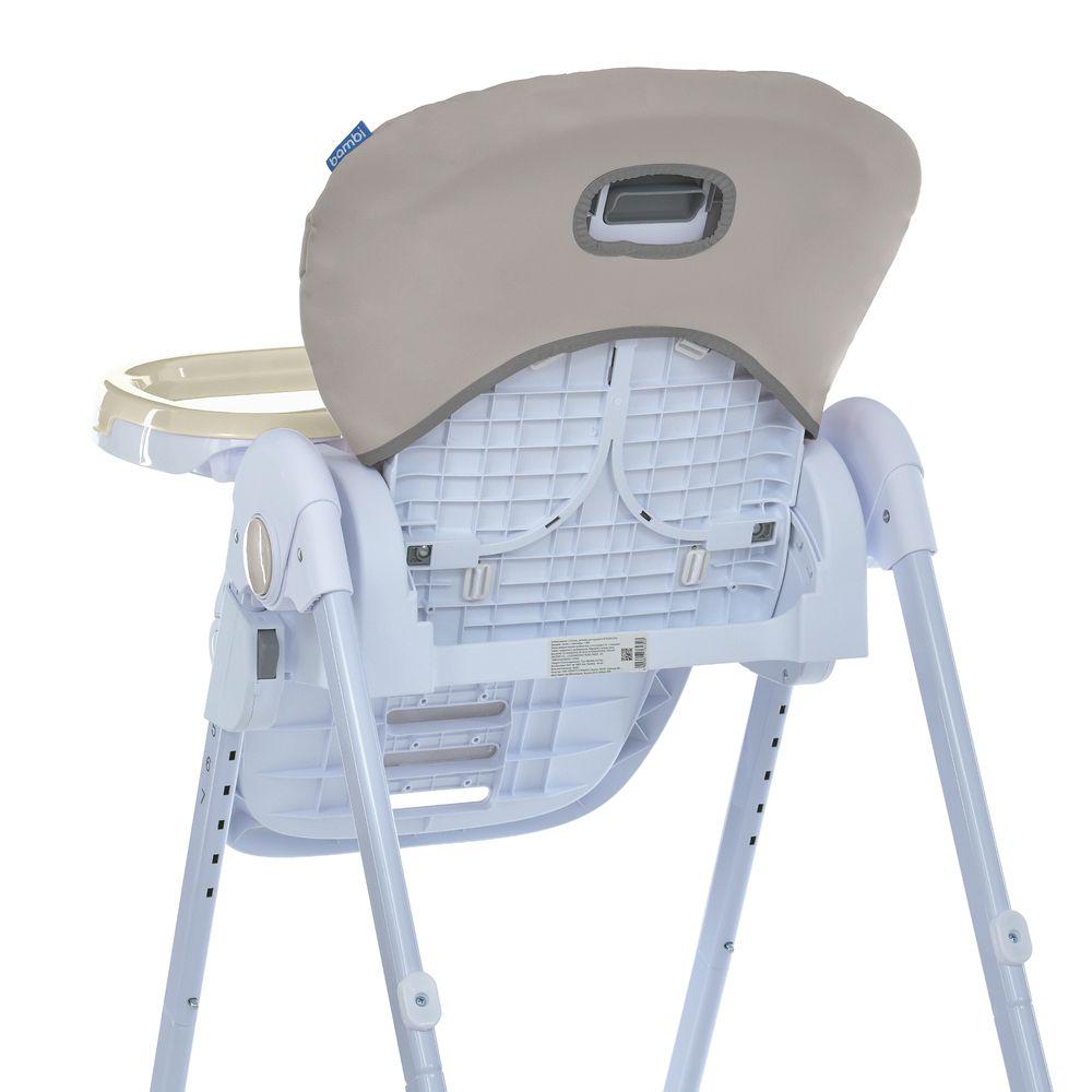 Стульчик для кормления с регулируемой спинкой/высотой и колесами Бежевый - фото 7 Стульчик для кормления с регулируемой спинкой/высотой и колесами Бежевый - фото 7