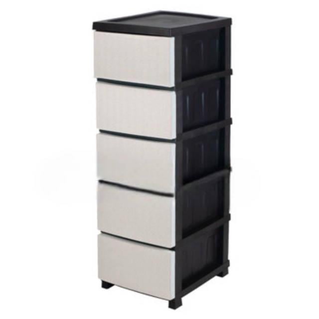 Комод пластиковый RIO Black/White (8-12-10474)