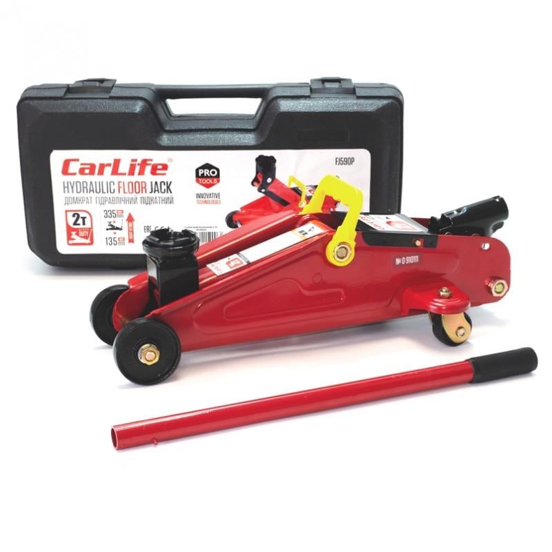 Домкрат гидравлический подкатной Carlife 2 т 135-335 мм