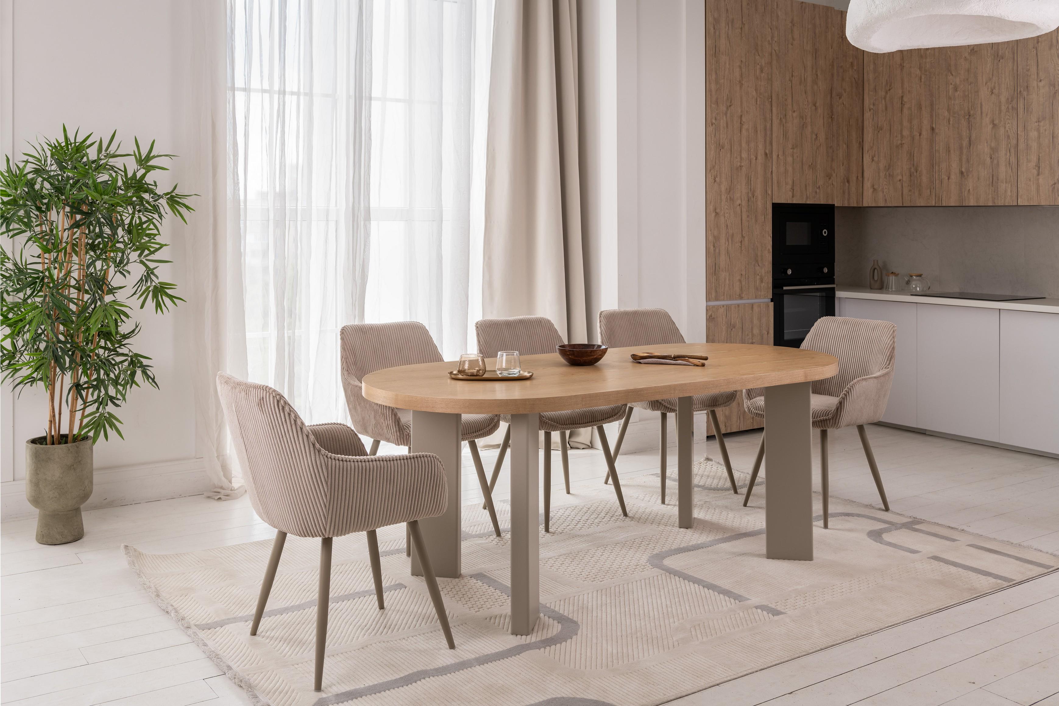 Стіл обідній Нікколо Ветро 2000/900/750 мм МДФ Ясен/Теплий пісок (TМ-236) - фото 6 Стіл обідній Нікколо Ветро 2000/900/750 мм МДФ Ясен/Теплий пісок (TМ-236) - фото 6