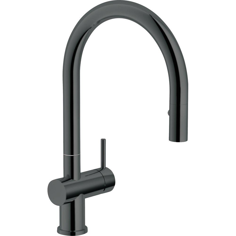 Кухонный смеситель Franke Active Neo Super Metallic с выдвижным изливом и функцией душа с функцией душа Тёмно-серый (115.0554.568)