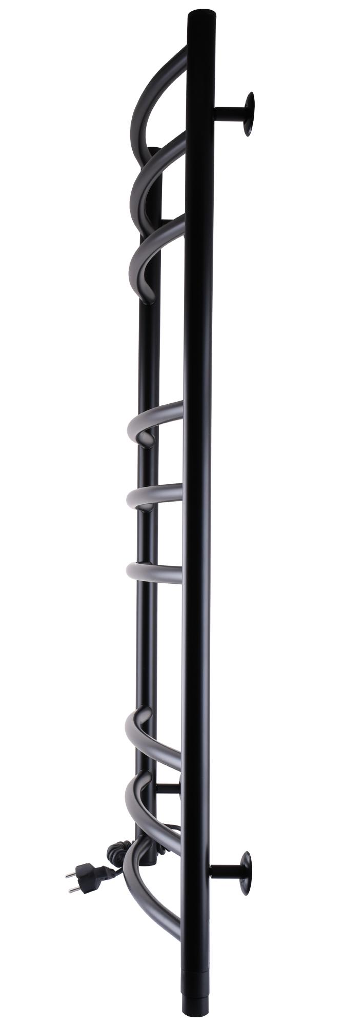 Рушникосушарка UNIO LDE EL 1000-500-9 BLK Драбинка Чорний - фото 3