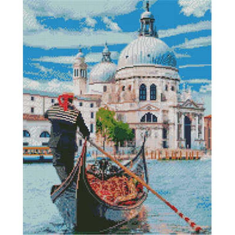 Алмазная мозаика Strateg Премиум Прогулка на воде 40x50 см (Str-L-234)