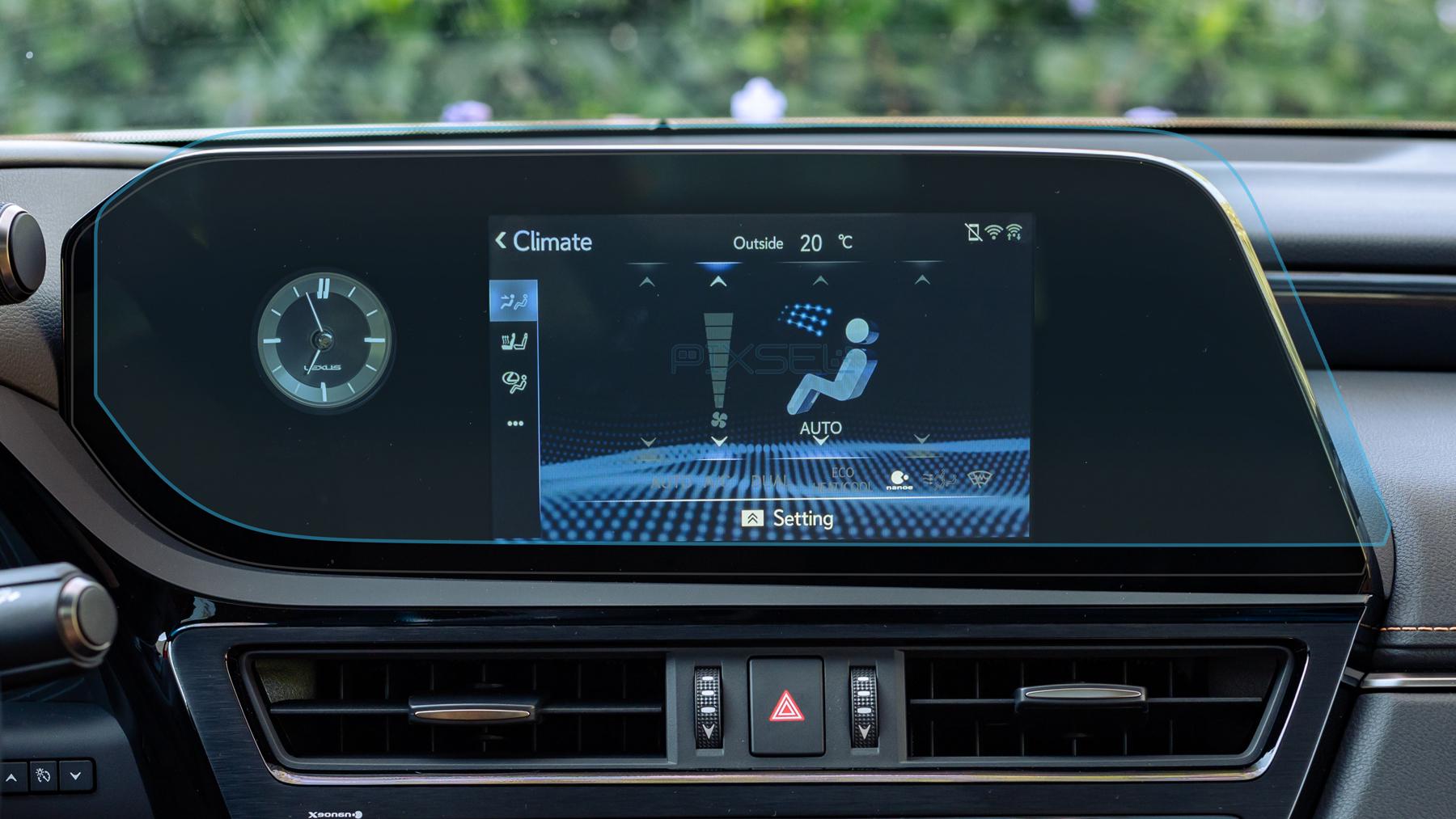 Защитное стекло Pixsel гибридное матовое на монитор Lexus ES 17,4" 2022