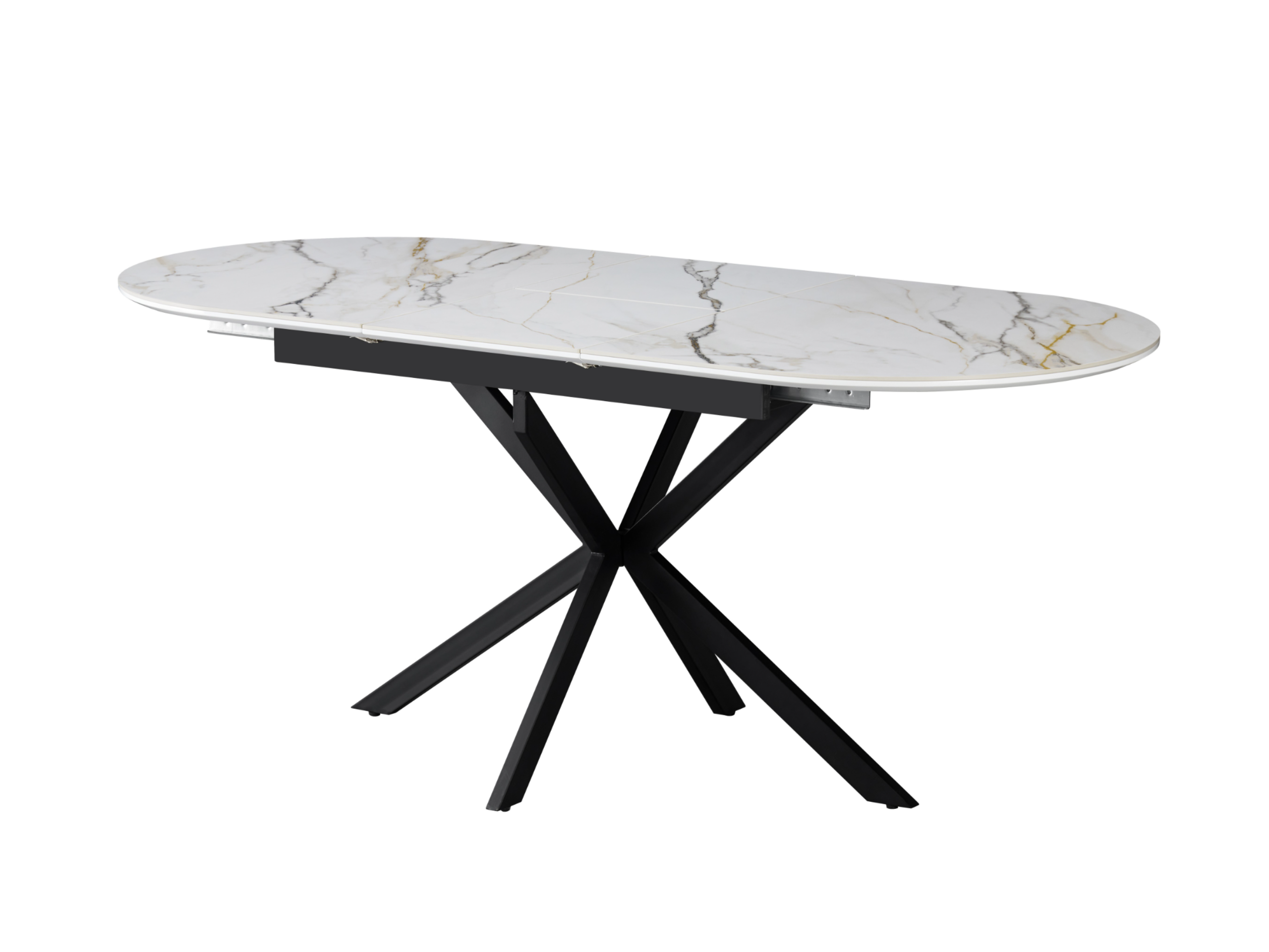 Обідній стіл розсувний Vetro Mebel Верона 1400/1800х800x760 мм Калакатта голд/Чорний (TМL-1200) - фото 5 Обідній стіл розсувний Vetro Mebel Верона 1400/1800х800x760 мм Калакатта голд/Чорний (TМL-1200) - фото 5