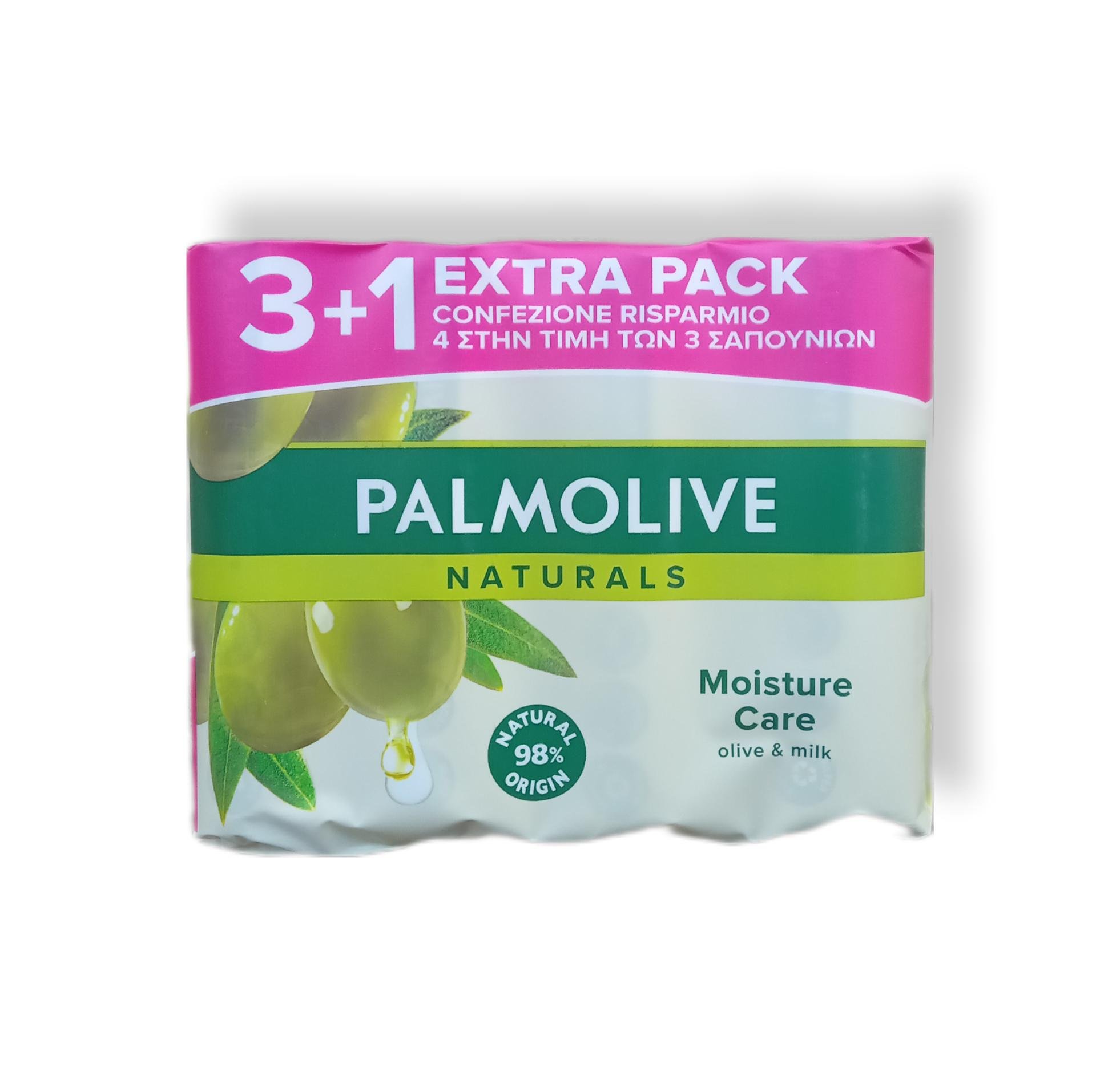 Туалетне мило Palmolive з екстрактом оливи та молочком 90 г 4 шт.