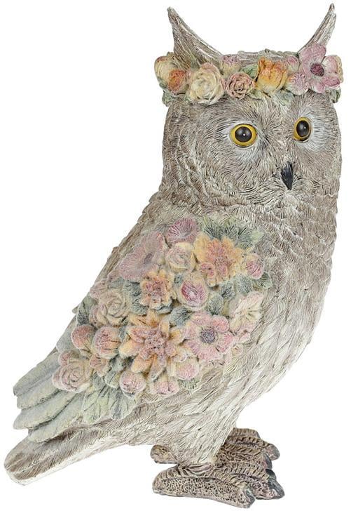 Статуэтка декоративная Цветочная Сова 24.3 см
