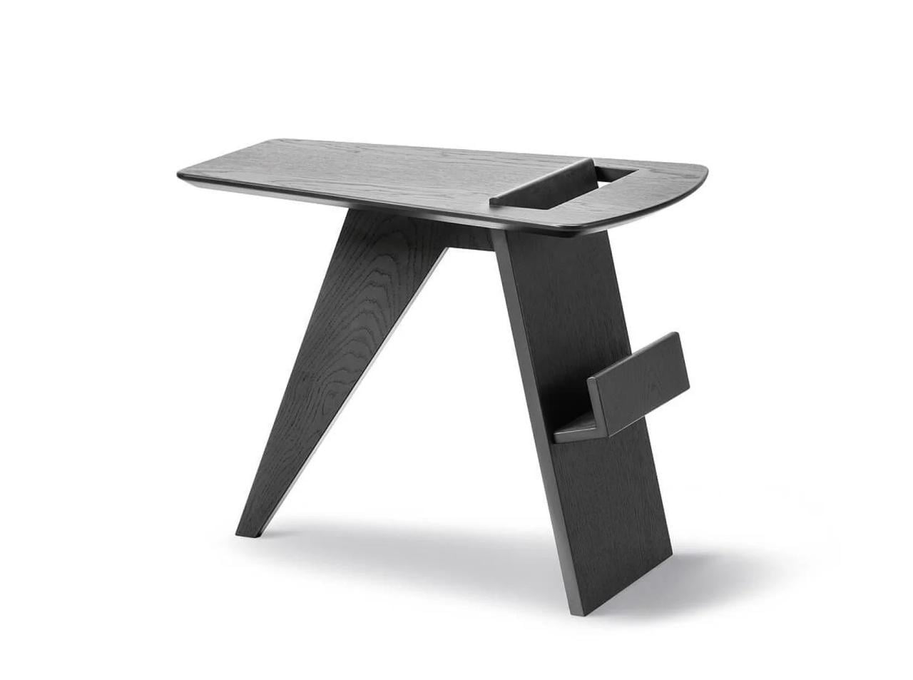 Стол журнальный Magazine Table Side table Oak black lacquered